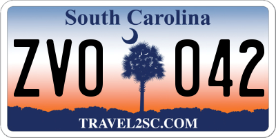 SC license plate ZVO042