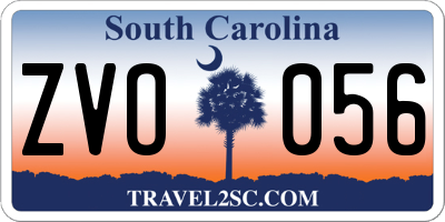 SC license plate ZVO056