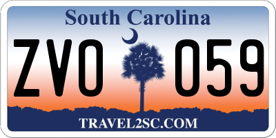 SC license plate ZVO059
