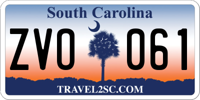 SC license plate ZVO061