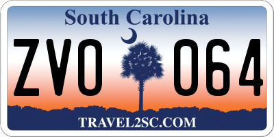 SC license plate ZVO064