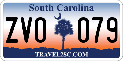 SC license plate ZVO079