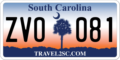 SC license plate ZVO081
