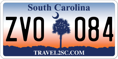 SC license plate ZVO084