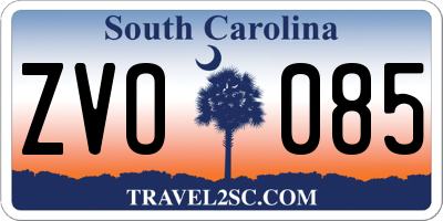 SC license plate ZVO085