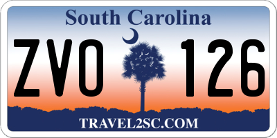 SC license plate ZVO126