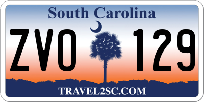 SC license plate ZVO129