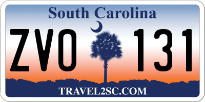 SC license plate ZVO131