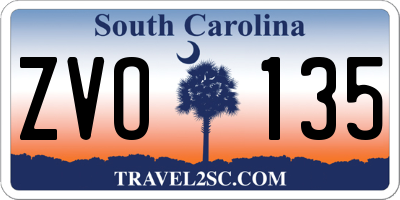 SC license plate ZVO135