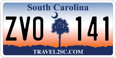 SC license plate ZVO141
