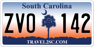 SC license plate ZVO142