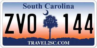 SC license plate ZVO144
