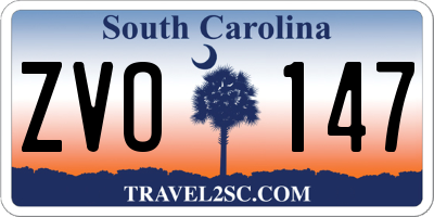SC license plate ZVO147