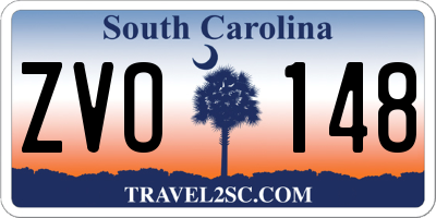 SC license plate ZVO148