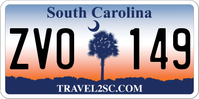 SC license plate ZVO149
