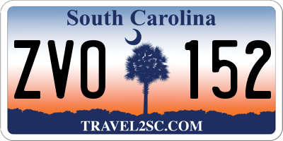 SC license plate ZVO152