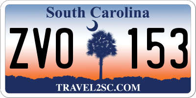 SC license plate ZVO153