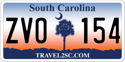 SC license plate ZVO154