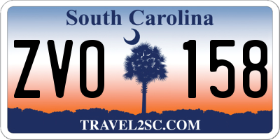 SC license plate ZVO158