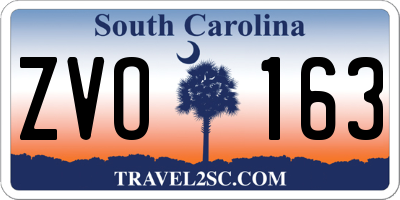 SC license plate ZVO163