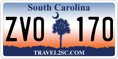 SC license plate ZVO170