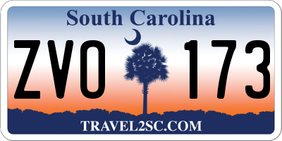 SC license plate ZVO173