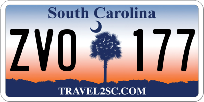 SC license plate ZVO177