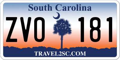 SC license plate ZVO181