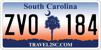 SC license plate ZVO184