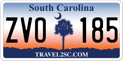 SC license plate ZVO185