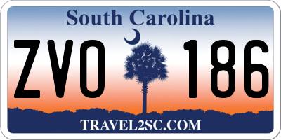 SC license plate ZVO186