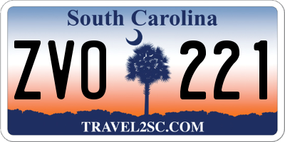 SC license plate ZVO221