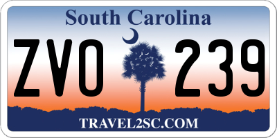 SC license plate ZVO239