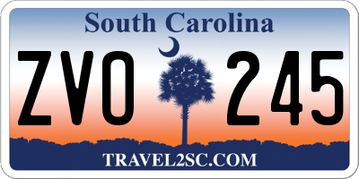 SC license plate ZVO245