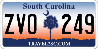 SC license plate ZVO249