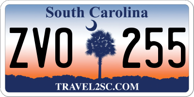 SC license plate ZVO255