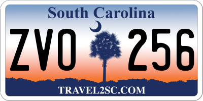 SC license plate ZVO256