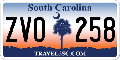 SC license plate ZVO258