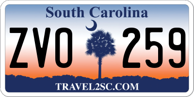 SC license plate ZVO259