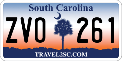 SC license plate ZVO261