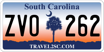 SC license plate ZVO262