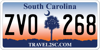 SC license plate ZVO268