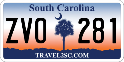 SC license plate ZVO281