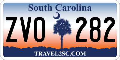 SC license plate ZVO282