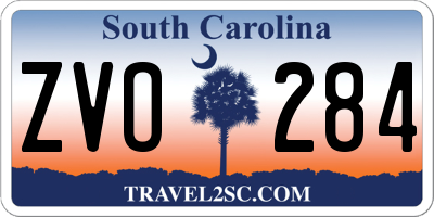 SC license plate ZVO284