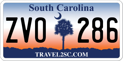 SC license plate ZVO286