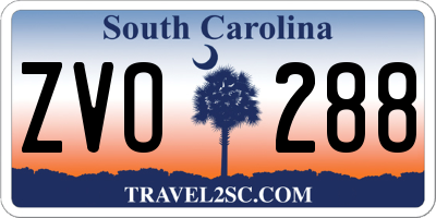 SC license plate ZVO288