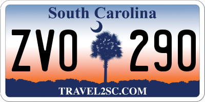 SC license plate ZVO290