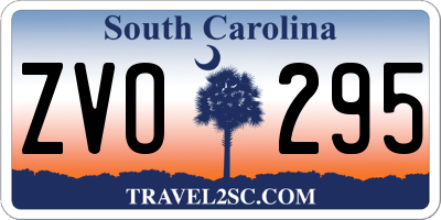 SC license plate ZVO295