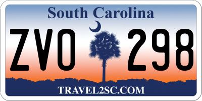 SC license plate ZVO298